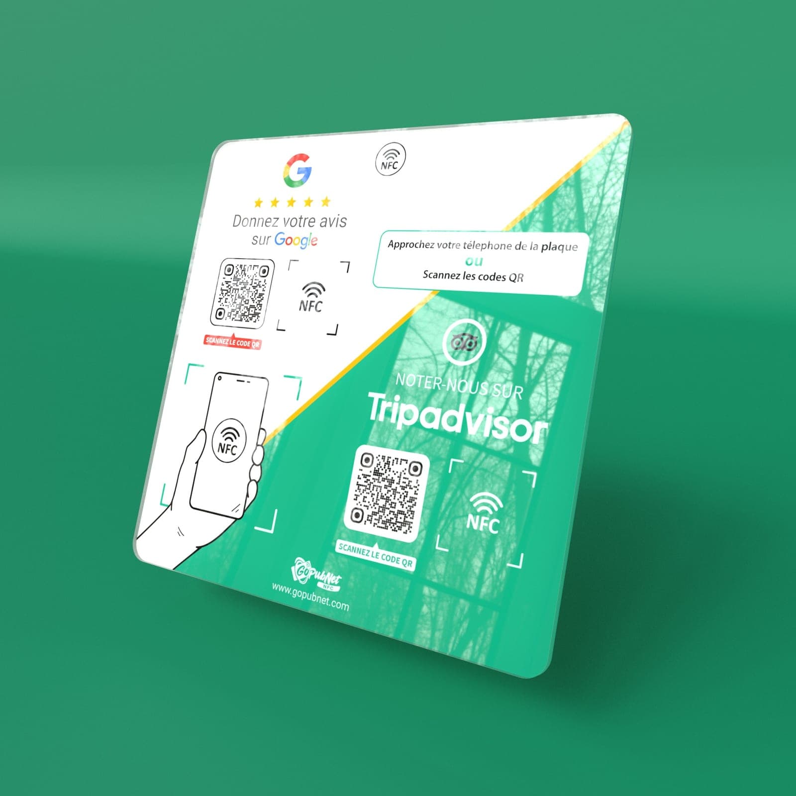 NFC Duo TripAdvisor / Google Review Cards