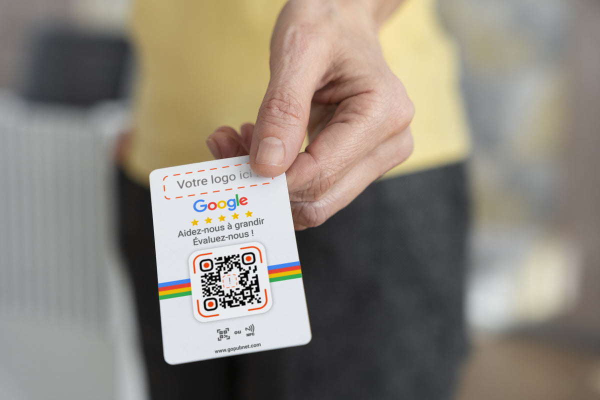 Carte Avis Google + QR code Style 2