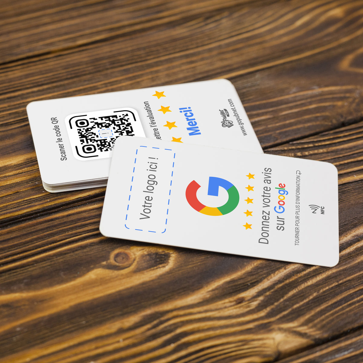 Carte Avis Google NFC + QR code Style 1