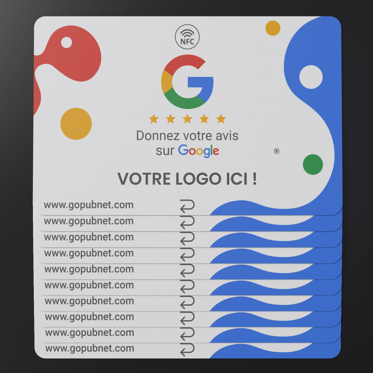 Carte Avis Google + QR code Style 3