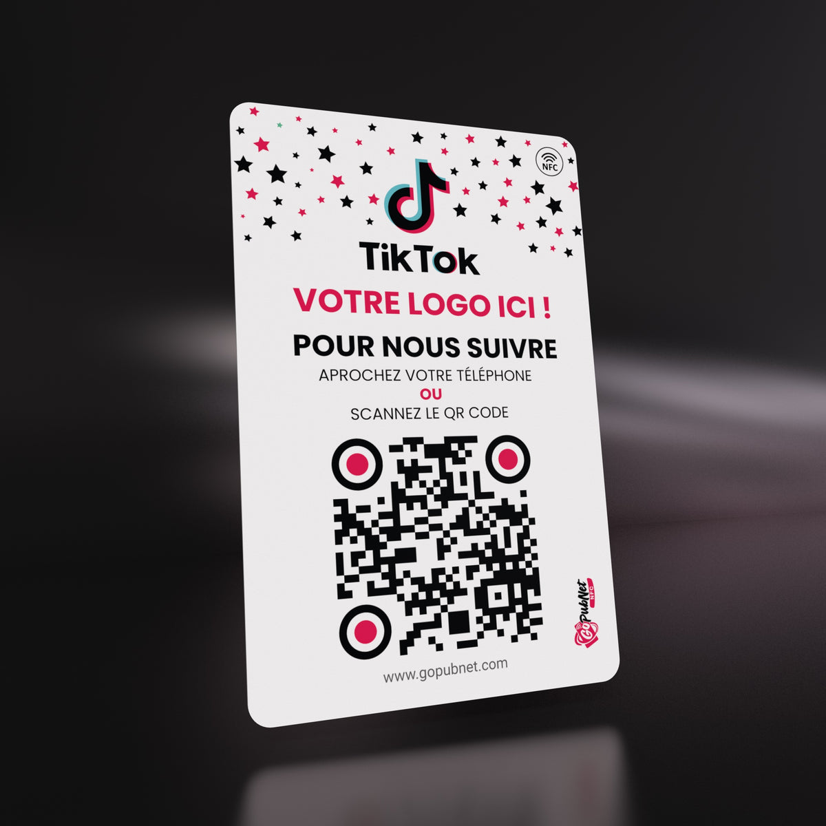 Carte TikTok connectée + QR Code Style 2