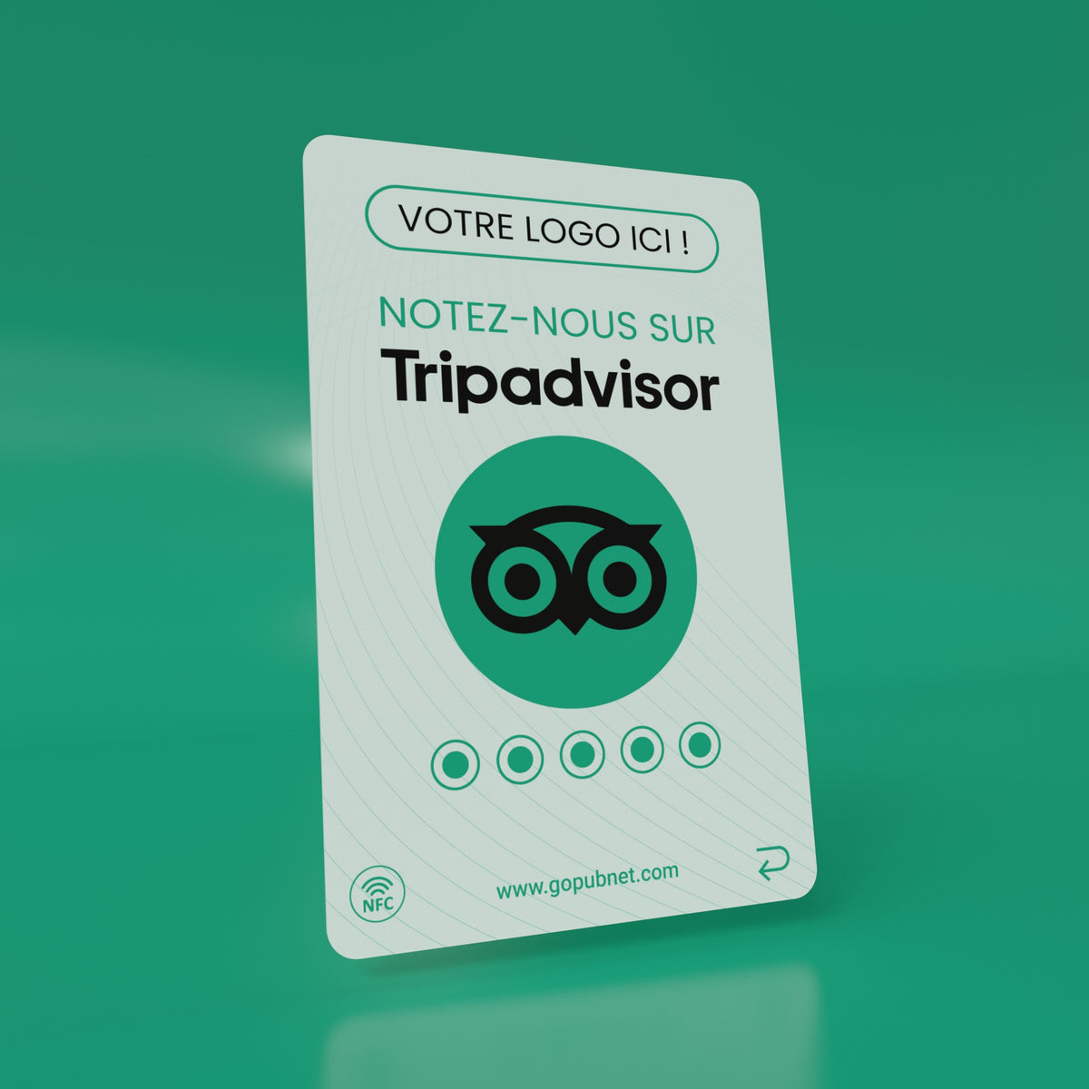 Carte Avis TripAdvisor – NFC + QR Code Style 3