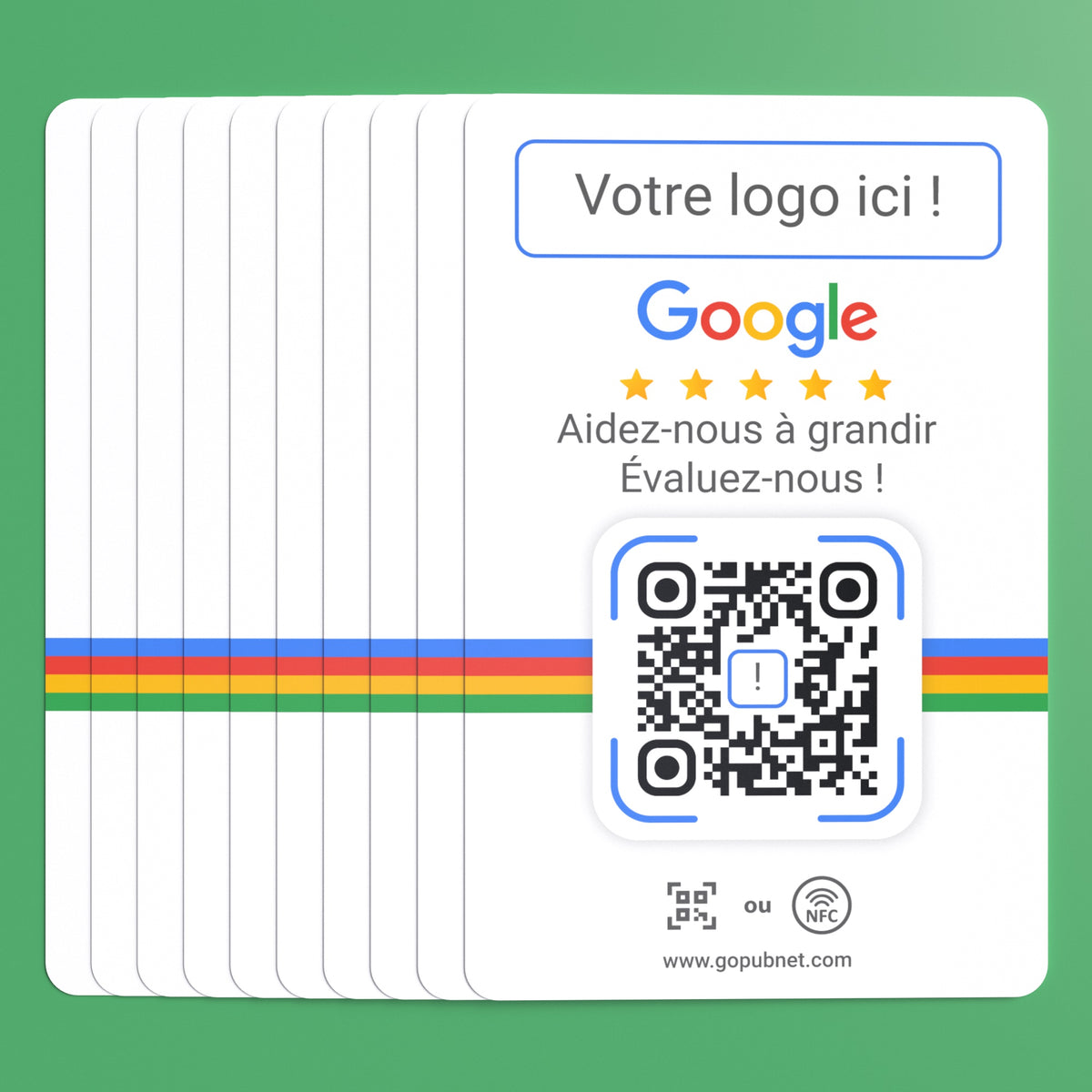 Carte Avis Google + QR code Style 2