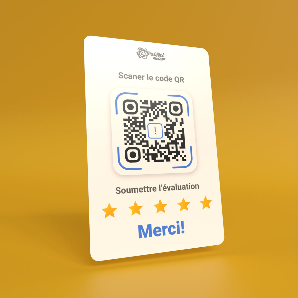 Carte Avis Google NFC + QR code Style 1