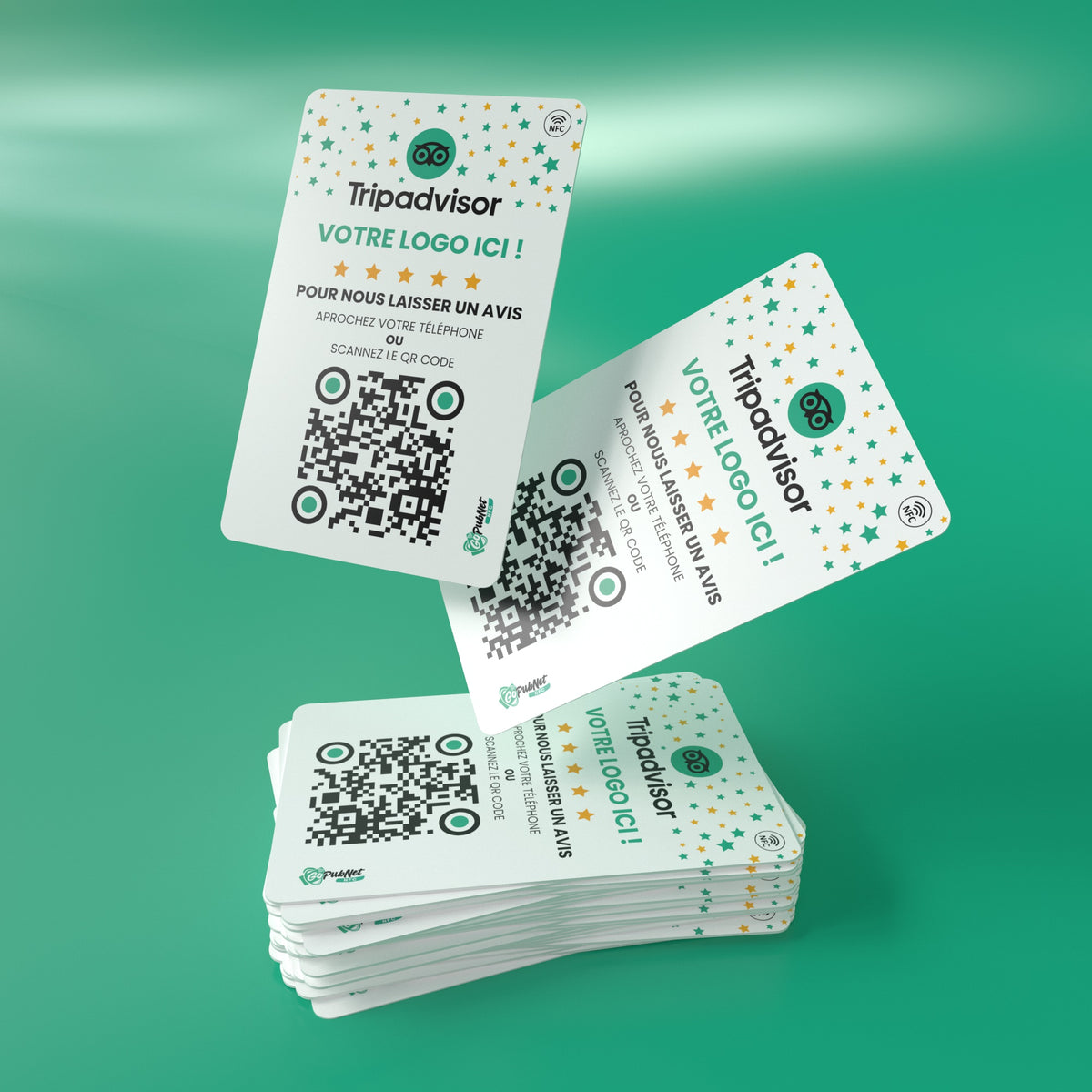 Carte Avis TripAdvisor + QR code Style 1