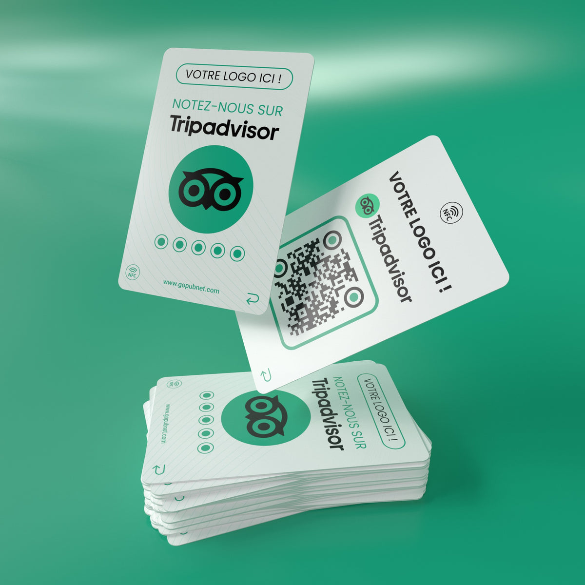 Carte Avis TripAdvisor – NFC + QR Code Style 3