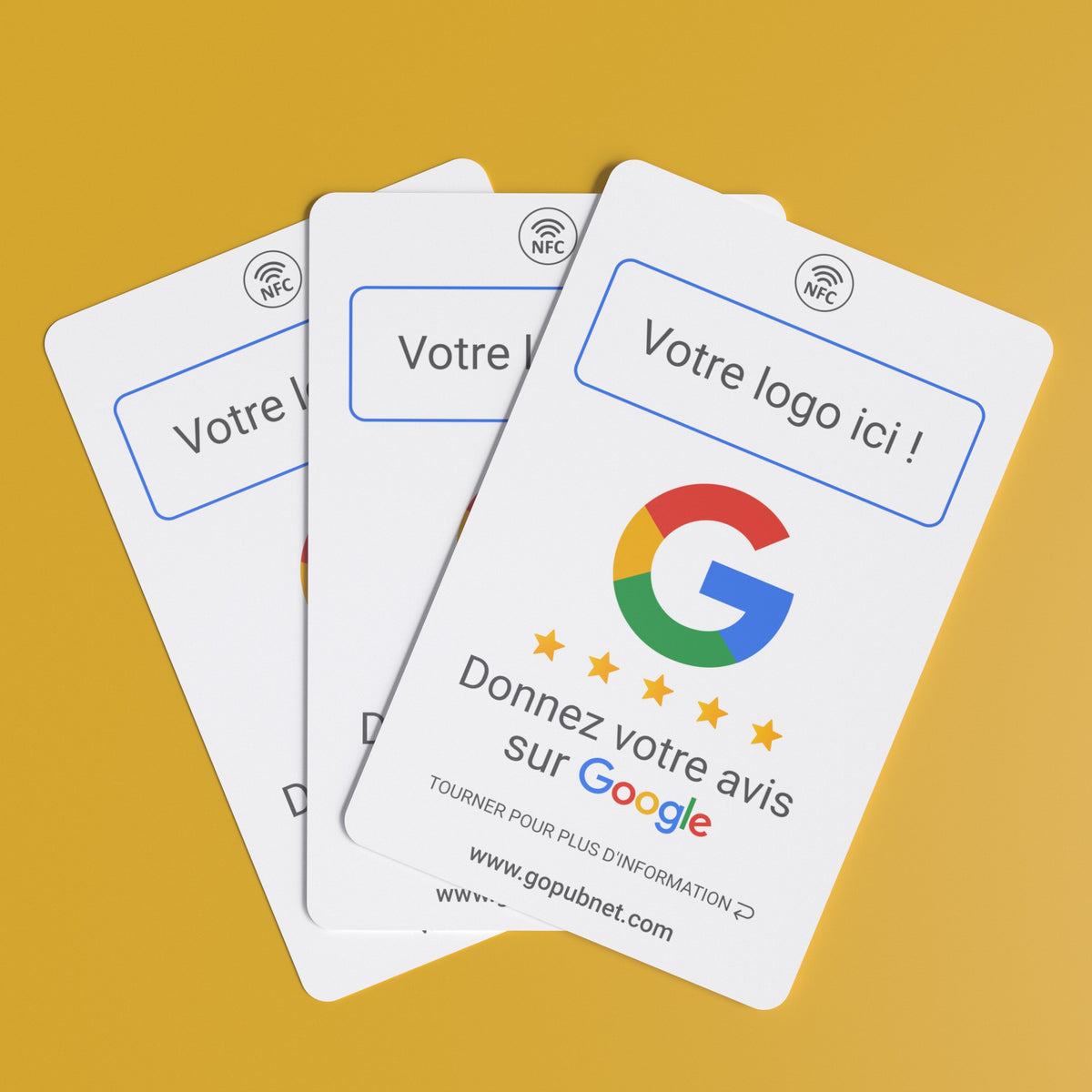 Carte Avis Google NFC + QR code Style 1