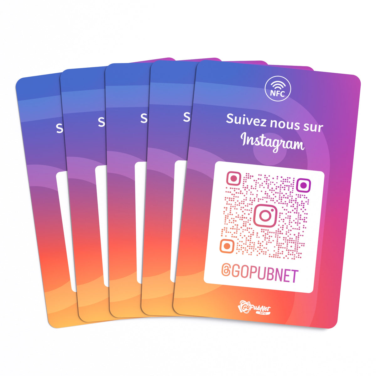 Carte Instagram connectée + code QR Style 2