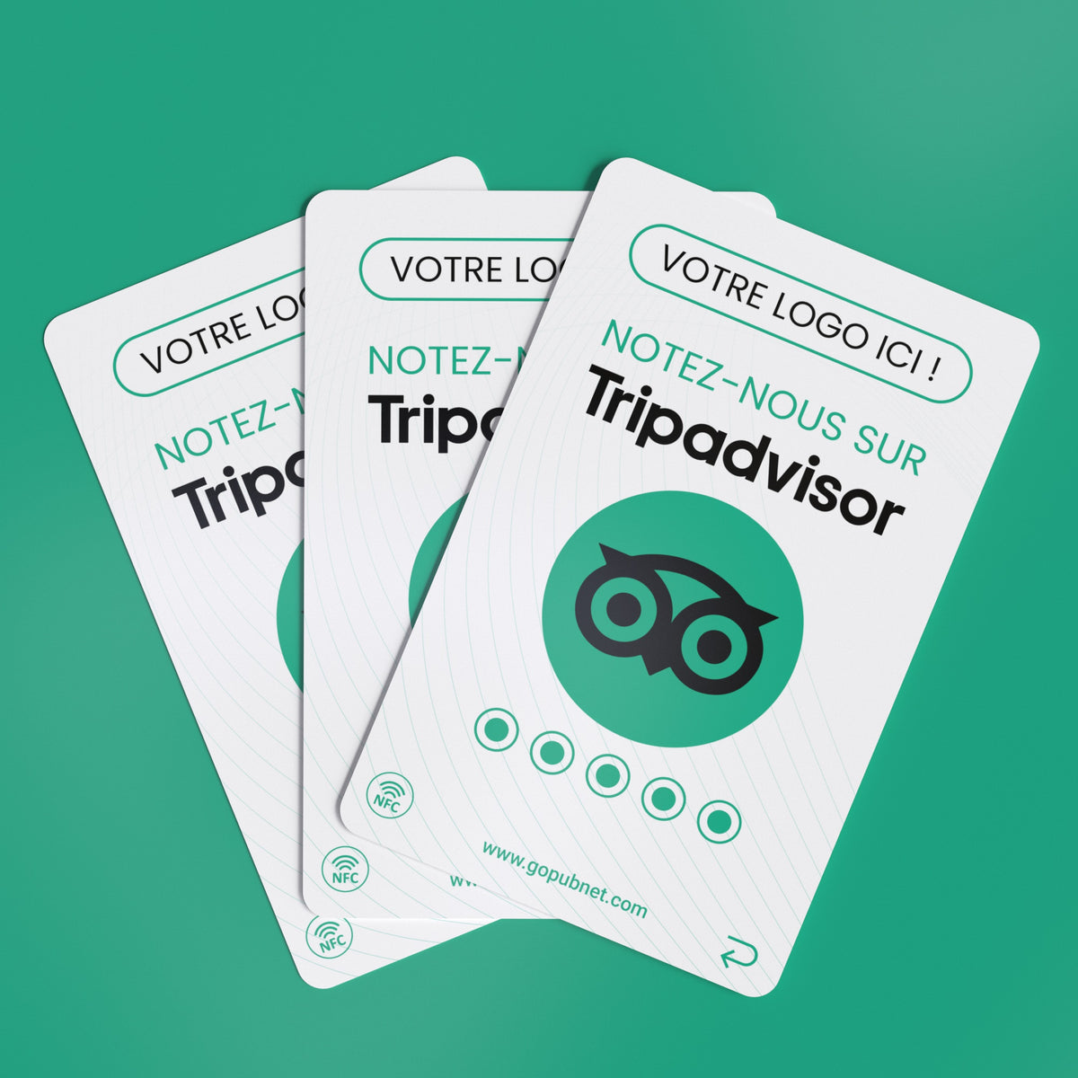 Carte Avis TripAdvisor – NFC + QR Code Style 3