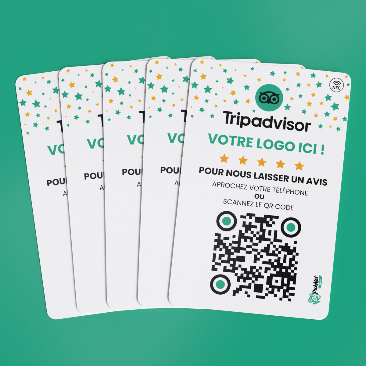 Carte Avis TripAdvisor + QR code Style 1