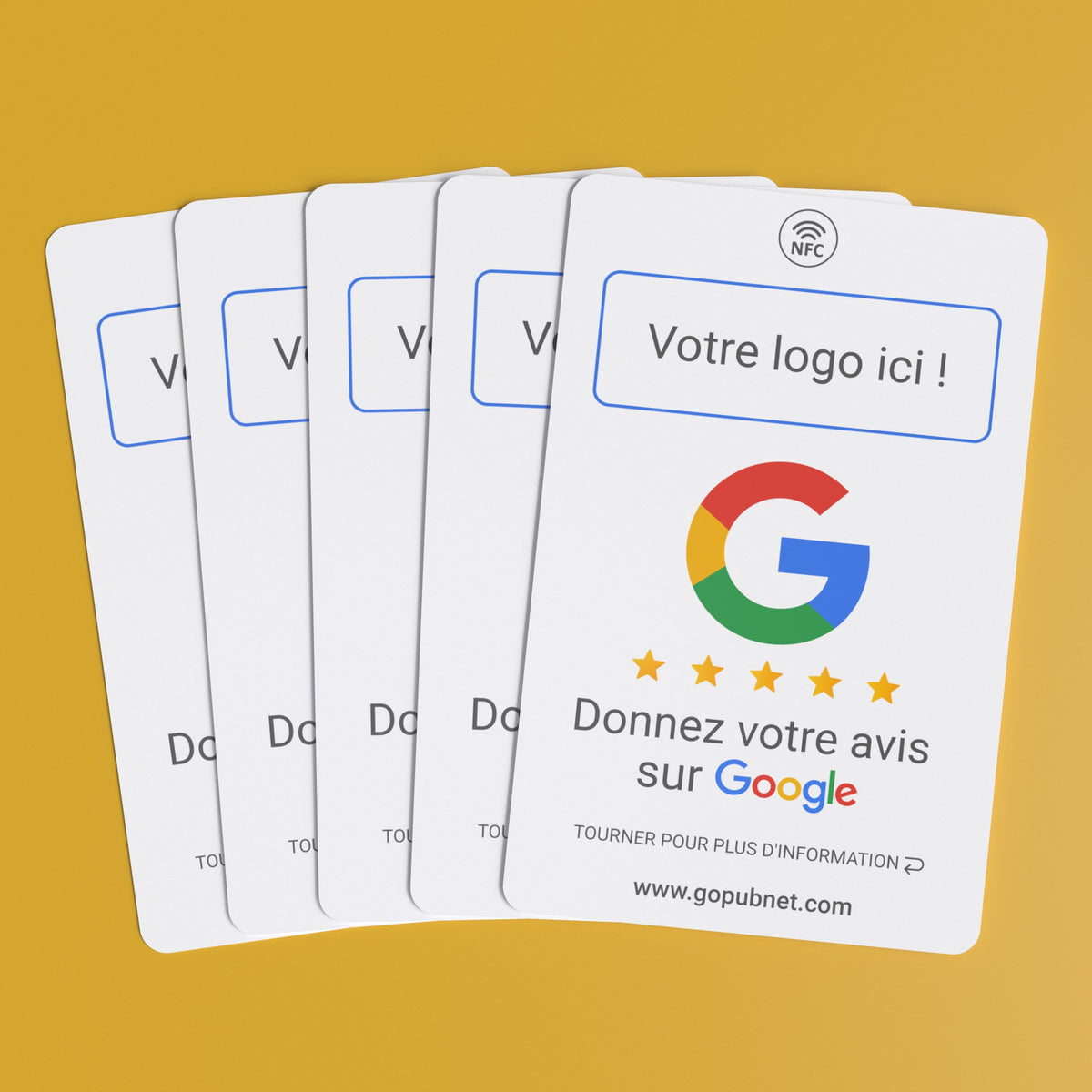 Carte Avis Google NFC + QR code Style 1