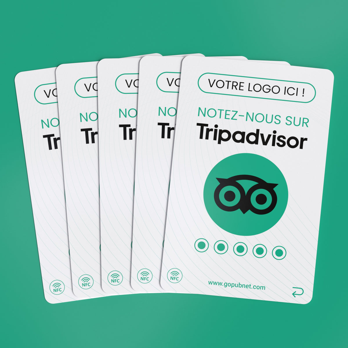 Carte Avis TripAdvisor – NFC + QR Code Style 3