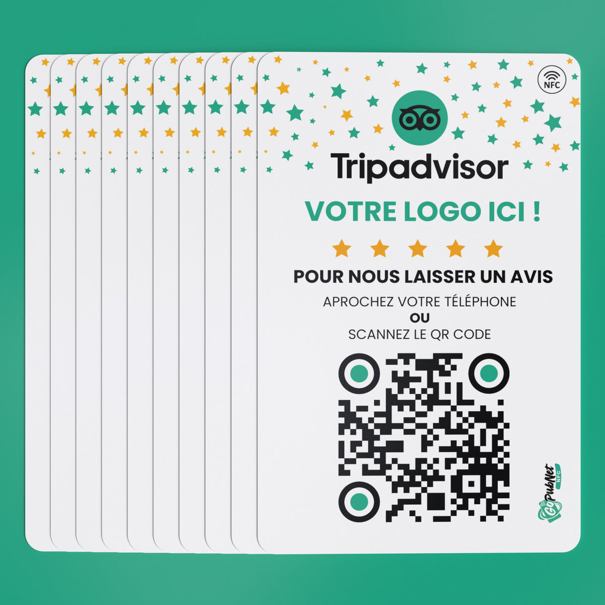 Carte Avis TripAdvisor + QR code Style 1