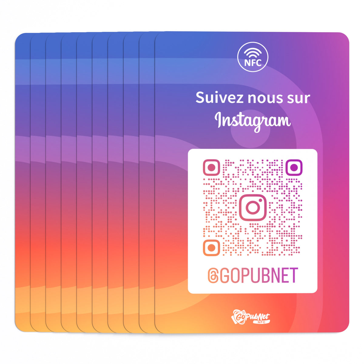 Carte Instagram connectée + code QR Style 2