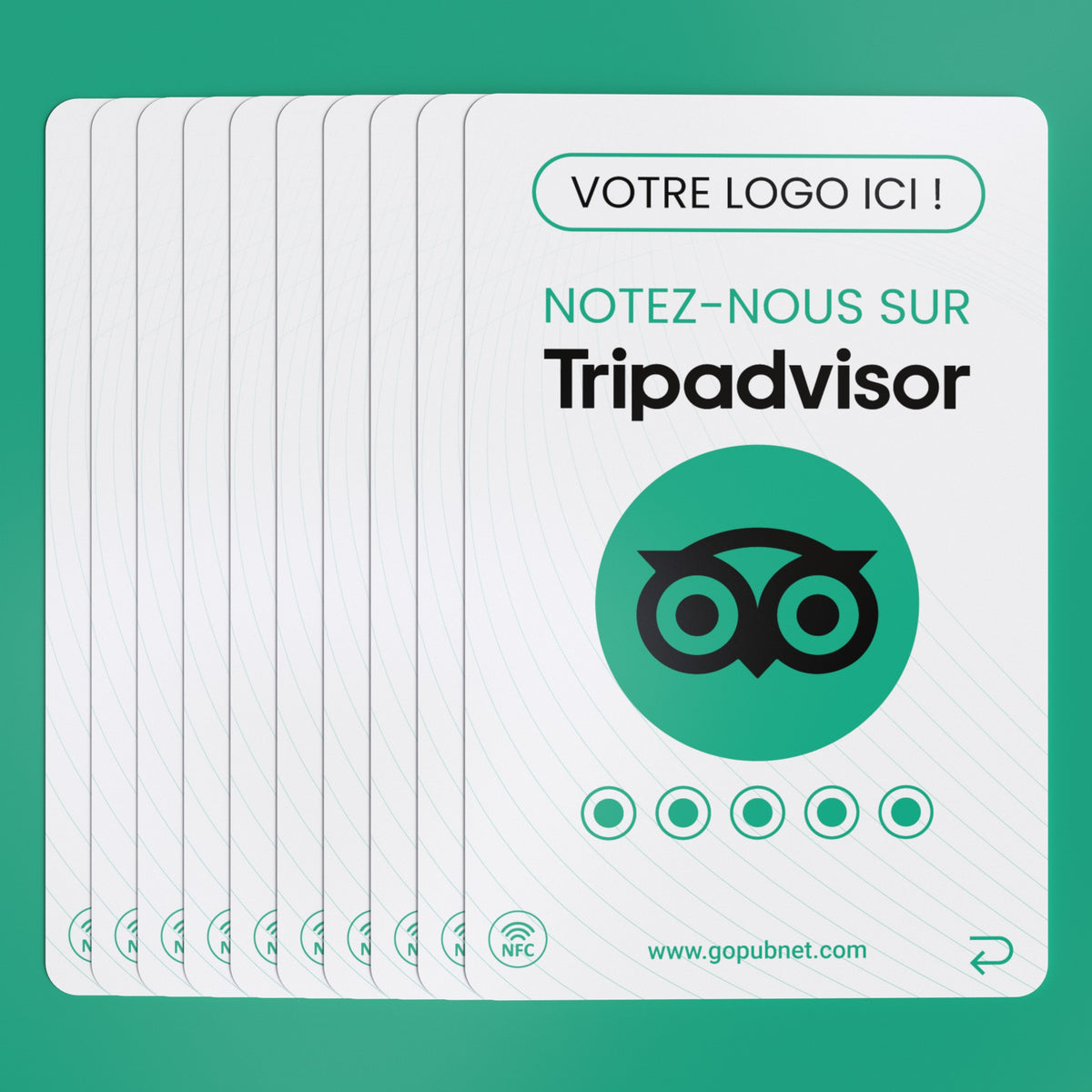 Carte Avis TripAdvisor – NFC + QR Code Style 3