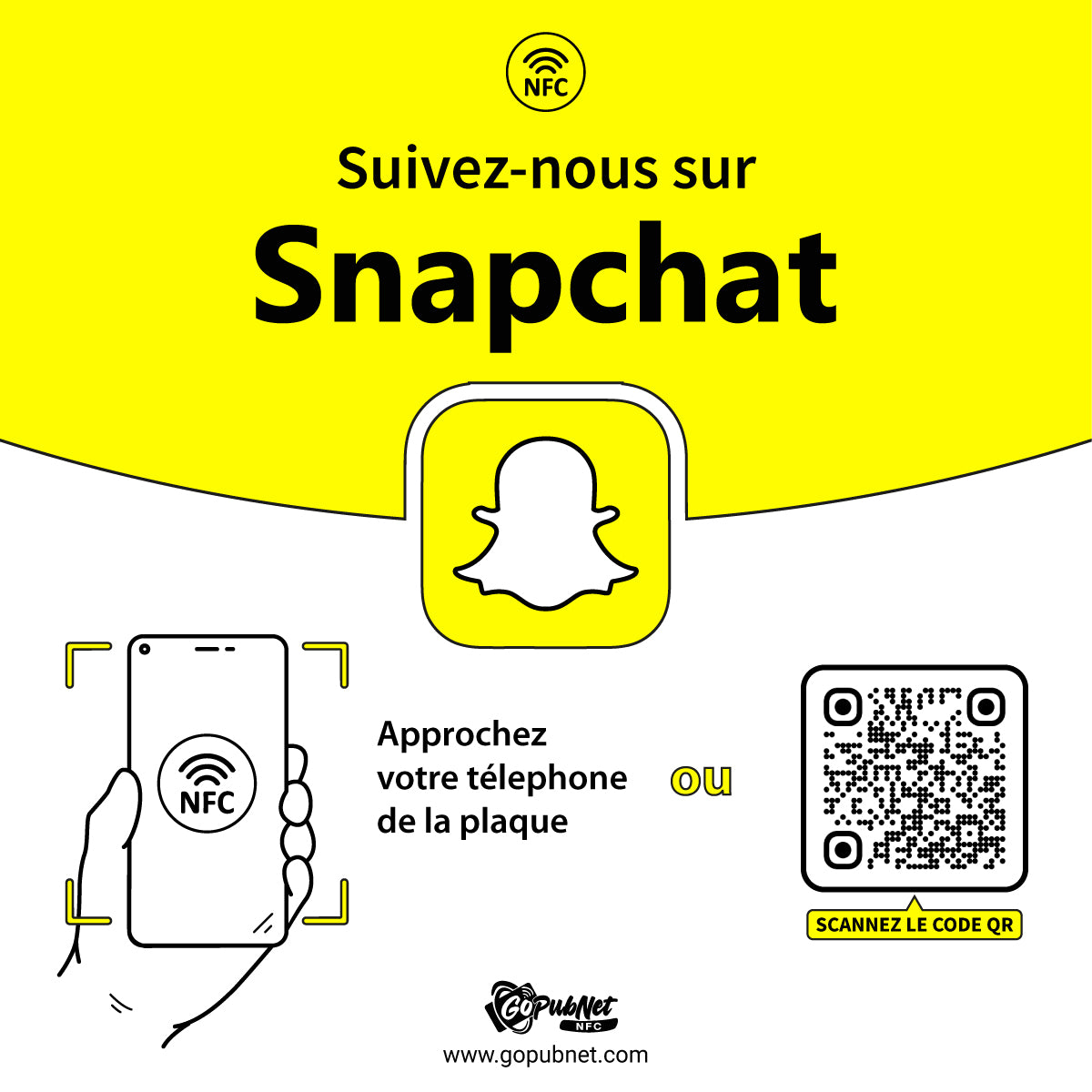 Plaque connectée Snapchat